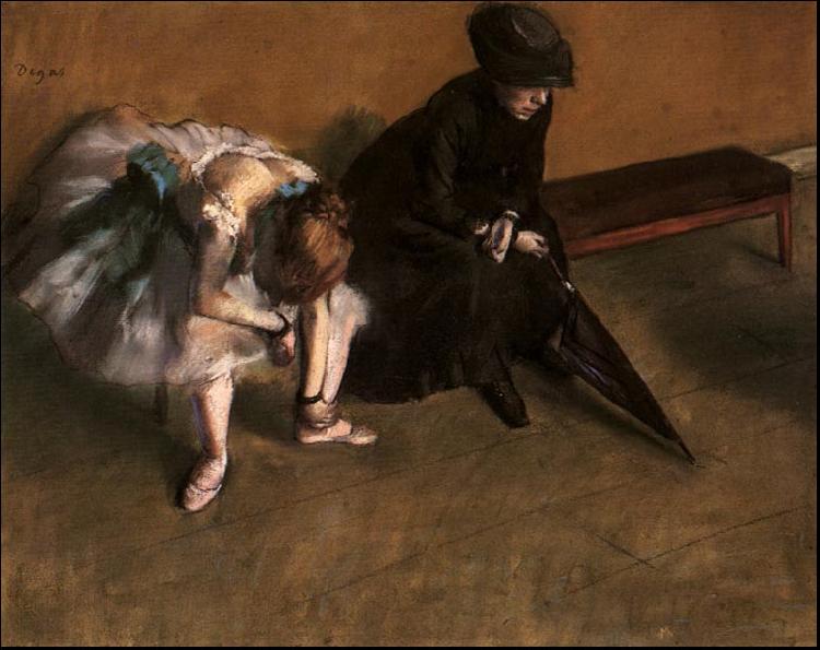 Edgar Degas Waiting France oil painting art